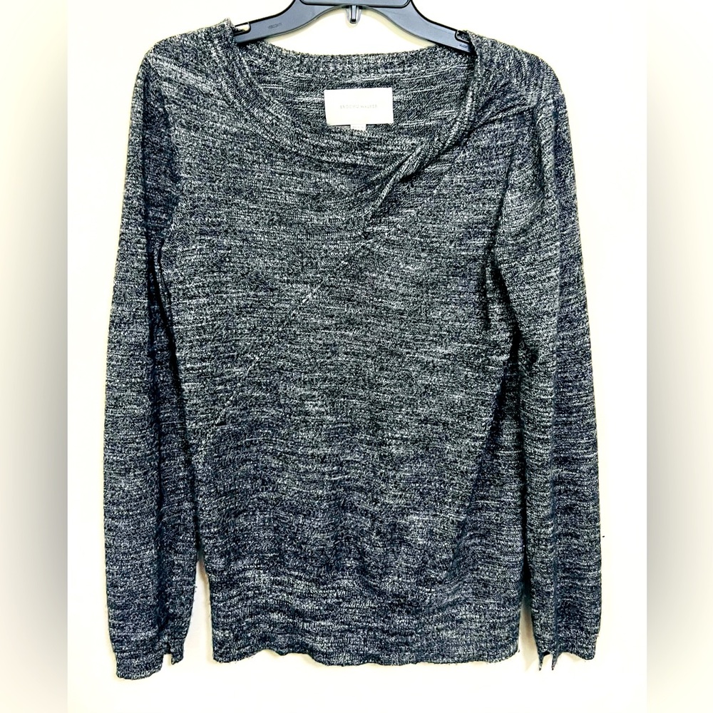 Brochu Walker soft marled grey sweater size medium